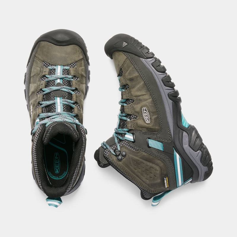 Botas De Montaña Keen Targhee III Waterproof Mid Para Mujer Verde Oliva/Azules - Botas Keen Mexico (